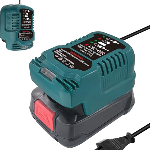 Schnellladegerät Ersatz für Bosch PBA 18V Ladestation mit LED-Anzeige Kompatibel mit Bosch 18V PBA Akku 1600A005B0 1600A011T8 1600A00Dd7 Akku
