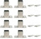 Pfostenankersockel, Deckpfostensockel, 8 Stück Deckpfostensockelhalterungen, dicke Edelstahlpfosten, Ankersockelhalterung for Deckgeländer, Briefkasten, Holzzaunpfostensockelsatz (Größe: Durchmesser:(