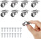 Gjinxi 1/2 Inch Self Adhesive Caster Wheels, Low Profile Swivel Rolling Casters For Furniture, Kitchen Appliances, Planters, Trays, Silent Easy Installation Light Duty