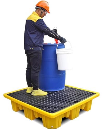 Generico Vassoio di contenimento per fuoriuscite di Petrolio, Piattaforma di contenimento Quadrata/Rettangolare, Contenitore per Pallet in plastica Resistente, Anti-Perdita, Disponibile in 17 Misure