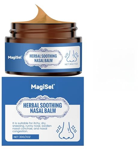 Crema Para El Cuidado Nasal, Extracto De Hierbas Crema Para La Nariz Congestionada, Tarro Hidratante Portátil para Viajes Hombres Mujeres Adultos, Apoyo para el Bienestar Familiar y Personal, 30g