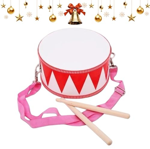 Tambores Para Niños - Juguetes Educativos De Madera Con 2 Baquetas - 20 Cm Tambor Redoblante Juego Sensorial | Para Niños Niñas Pequeños Principiantes Fiesta De Cumpleaños Clase De Música Sala De Jueg