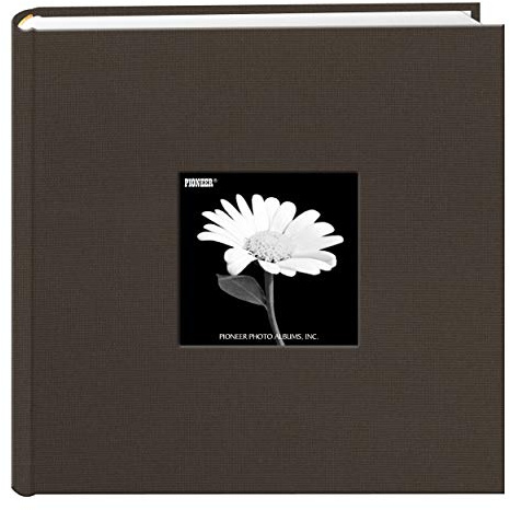 Fabric Frame Cover Photo Album 200 Pockets Hold 4x6 Photos, Warm Mocha