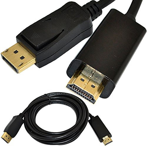 10Ft 3m Premium DP Display port male to HDMI Male plug Gold Plated Cable 1080P