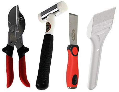 Thor 712 38mm Nylon Hammer, Chisel Edge Bead Knife & Professional SK5 Mitre Shears Plus Paddle Glazing/Delglazing UPVC Window/Door Tool Kit