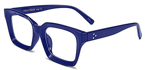 FEISEDY Gafas Cuadradas Clásicas con Lentes Transparentes para Mujeres y Hombres Gafas de Montura Vintage B2461