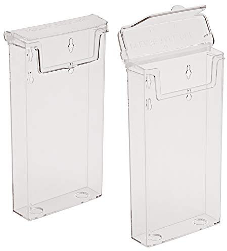 Taymar OD110 2 Stück DIN Lang (DL) Prospekthalter, Prospektbox mit Deckel, Wetterfest