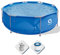 Avenli Piscina Fuoriterra Rotonda con Struttura in Acciaio Cm 300x76 Azzurra con Pompa Filtro Inclusa