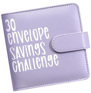 Classeur D'argent Pour Économiser De L'argent – Classeur De Défi De 30 Enveloppes | Livre Budgétaire De Classeur D’enveloppe | Organisateur D'argent En Cuir PU | Livret D'épargne En Forme D'envelopp