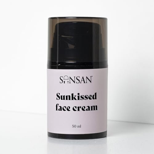 Sunkissed Face Cream (50ml) Selbstbräuner - Gesichtsselbstbräuner mit Natürliche Bräune - Gesichtsbräuner mit Sanfte Bräune ohne Flecken - SUNSAN