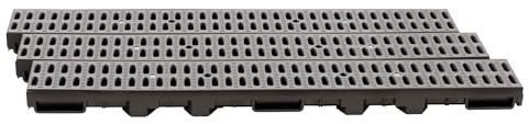 ScarMaxx - Canale di drenaggio da 3 m - Canale a Pavimento - Scarico dell'Acqua piovana - A15 Altezza 60 mm - Set Completo - per raccordi angolari e trasversali - griglia Classica Grigia - 13x300x6cm