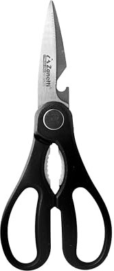 Zanetti, Forbici Multiuso, Lama 20 cm, Spessore 1.8 mm, Nero, Forbici da Cucina, Forbici Acciaio Inox, Manico Ergonomico il Polipropilene