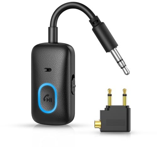 ORIA Bluetooth Aux-adapter, 2-i-1 Bluetooth 5.4-sändarmottagare med handsfree, jack ljudmottagare för bil, TV, PC, högtalare, hörlurar