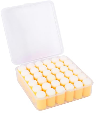 HAUSTGO 36PCS Sponge Daubers W/Storage Case -Applicator for Stenciling, Sponging, and Creating Detailed Effects - Great for Applying Ink, Chalk, Paint, and More to Your Projects