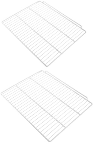 LIFKOME 2 Piezas Estantes de Rejilla Metálica para Refrigerador y Congelador Separadores Horizontales Ajustables para Organizador de Almacenamiento Frigorífico y Armario Reemplazo Versátil