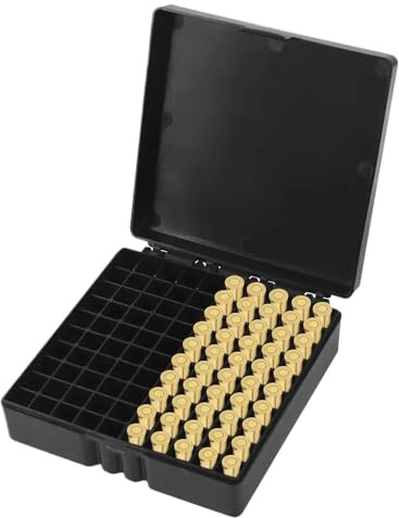 Case de Carcasa de la Caja de munición táctica de 9 mm Compatible con 50 o 100 Cartuchos de Escopeta Redondos Caja de Almacenamiento de Bala Plegable portátil(9mm 100 Rounds)