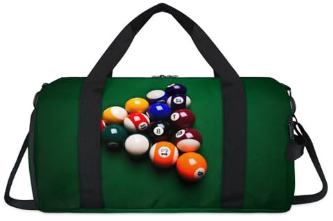 Snookerboll sport duffelväska med skofack övernattning weekendväskor resa gym bagage organiserare för kvinnor män barn flickor pojkar