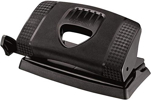 Maped M451211 - Locher Essentials Greenlogic aus recyceltem Kunststoff bis 12 Blatt, schwarz