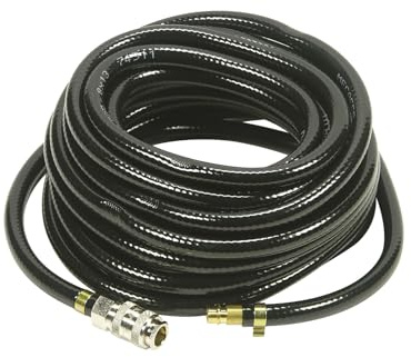 ABAC Tubo per aria compressa, materiale PVC, diam. Est. 11 mm e diam. Int. 6 mm. Alto spessore, pressione max 20 Bar. Con di raccordi ad innesto rapido universali alle estremità. Lunghezza 20 Metri