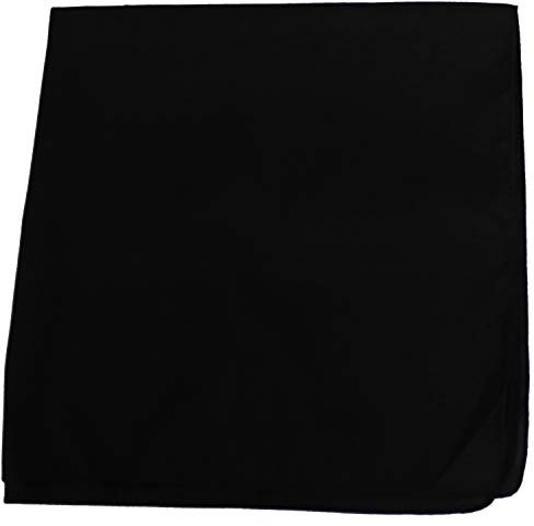 Balec Solid 100% Cotton Unisex Bandana - 12 Pack