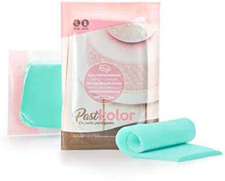 Past Kolor - Fondant Pasta de Azúcar - Tartas, Cupcakes, Galletas o Modelar - Ideal para Decoración de Pasteles - 250 G (AZUL CIELO)