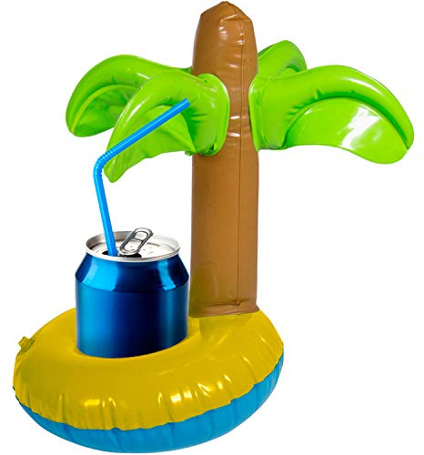 Folat - Inflatable Floating Palm Tree Cup Holder - 25x21 cm