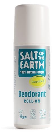 Salt Of the Earth Deodorant Roll On von Salt of the Earth, ohne Duft, vegan, langanhaltender Schutz, Leaping Bunny genehmigt, hergestellt in Großbritannien, 75 ml