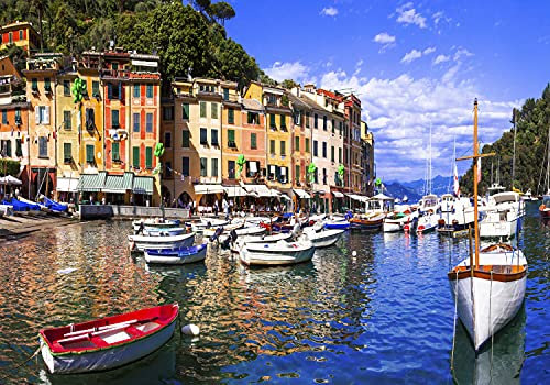 decomonkey Fototapete Italien Landschaft 550x250 cm Eckfototapete Design Tapete Fototapeten Tapeten Wandtapete moderne Wand Schlafzimmer Wohnzimmer Meer Natur