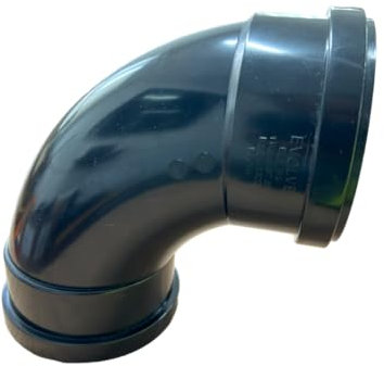 110MM Black Soil Pipe and Ring Seal Fittings Push Fit Fittings Double Socket 87.5 Bend Elbow