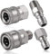 HARY 4 pezzi idraulico rapido frizione idropulitrice frizione, NPT 1/4 pollici attacco rapido in acciaio inox Maschio Femmina Accessori per idropulitrice con filettatura interna (argento)