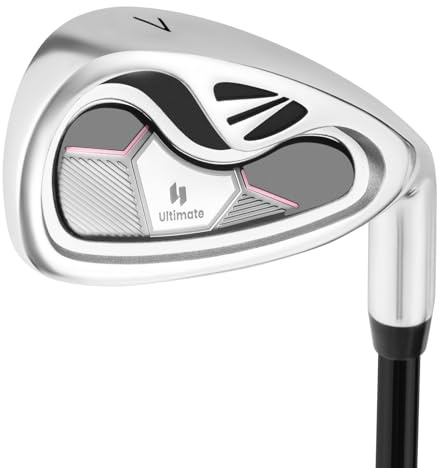 Tangkula #7 Iron Single Golf Club for Women, Individual Golf Iron with Graphite Shaft and Head Cover for Right Handed Golfers, Training Golf Iron for Beginners, 36.5 Inch