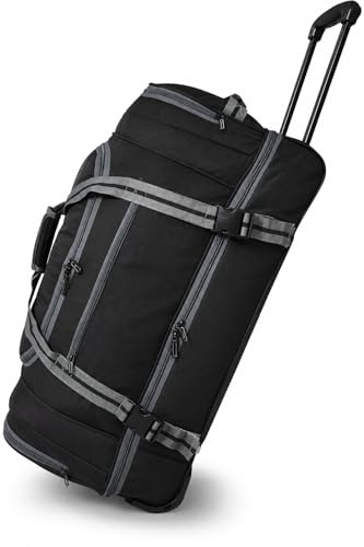 LILOSAC Sac de Voyage à roulettes 70 cm Grande Taille 81L – Valise Souple Ultra Résistante avec Compartiments Sécurisés, Multi-Poches, Poignée Télescopique et Roues Renforcées – Trolley Léger Noir