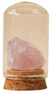 RCEOUCTMK Crystal Stone World in Bottle – Raw Gemstone Vial with Fluorite, Quartz, Calcite, Lapis, Tiger Eye for Collection & Gift(Rose Quartz)
