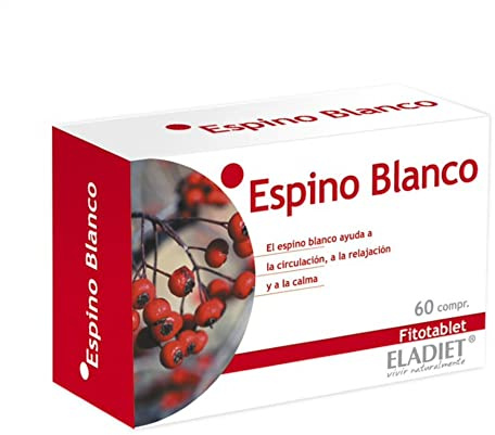 Complemento Alimenticio de Sumidad Florida de Espino Blanco - 60 Comprimidos - Ayuda a Relajarte - Contribuye a Descansar Regulando las Pulsaciones - Eladiet