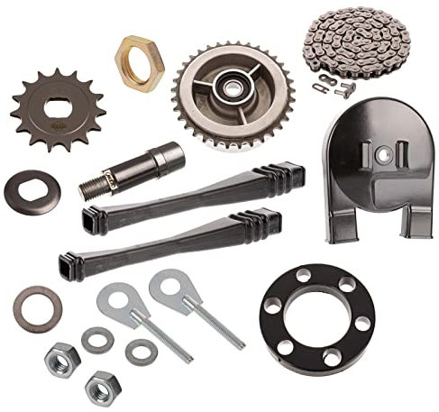 Kettenkit, Kettensatz mit Kleinteilen - Simson Mokick S51, S53, S70, S83 - Mitnehmer Z=34, Rollenkette 110 Glieder, Antriebskettenrad Z=15