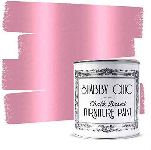 Shabby Chic Chalk Based Furniture Paint, Metallic Pink Grape - 1 L | Distressed Matt Finish for Furniture, Home Decor or DIY | Interior & Exterior | Non-Sand, Suitable for Wood, Plastic & Metal
