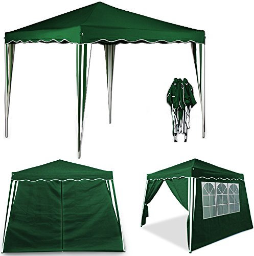 Gardebruk Tente Pliante 3x3 m Tonnelle pavillon Jardin Pliable Vert + Sac de Transport