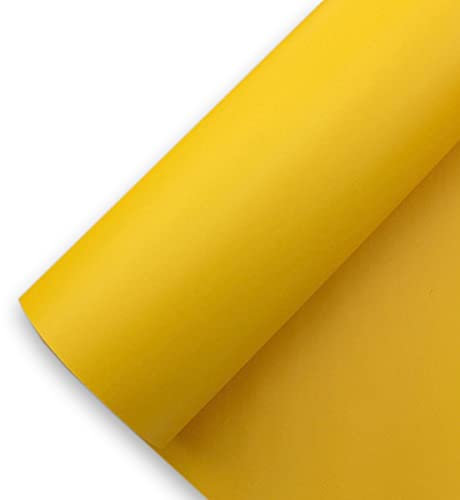 Könighaus (8,68€/m2) Gelb Matt Autofolie 100 x 152 cm blasenfrei mit Anleitung