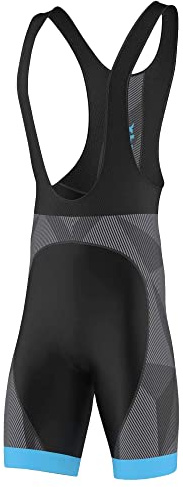 FDX Men Cycling Bib Shorts Breathable 4D Gel Padded for Long Rides Blue L