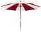 anndora Sonnenschirm 3 m rund natural rot gestreift burgundy Pooleschirm Gartenschirm Terrassenschirm Loungeschirm