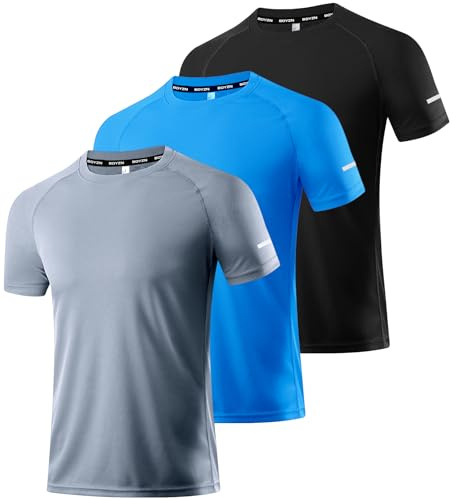 Boyzn 1, 3 eller 5-pack sportt-shirts, herr, kortärmade t-shirts, funktionell skjorta, löpskjorta, snabbtorkande ventilerande sportskjorta, sommar, fitnessskjorta, träningströja för löpning, träning,