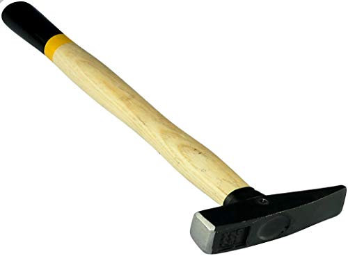 AERZETIX - C46146 - Marteau de Serrurier/Mecanicien/Menuisier - 100g 270mm - DIN 1041 - Dureté 50-58 HRC - Manche en Bois de Frêne - Tête Chanfreinée Pointue Anti-Éclats en Acier - Outillage à Main