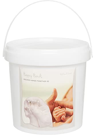 Dooky Holding Hands Baby set d'empreintes de mains et de pieds (parfait pour les cadeaux personnalisés, masse d'empreinte douce pour la peau, set suffisant pour plusieurs souvenirs)