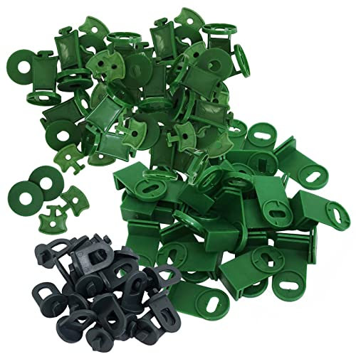 Young Wolf 50 Full Sets Greenhouse Support Clip,for Bubble Wrap Sunshade Net Insulation Shading Winter Summer