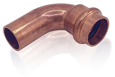 Amazinnov -Rame a crimpare Raccordo tubo in rame, connettore idraulico (ØMF22, Gomito-90°, 10, Riscaldamento)
