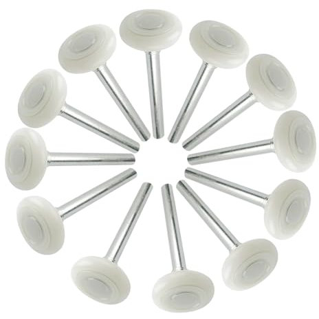 Fegtrtyoa 12Pack 2 Nylon Garagen-Roller 4 Stiel 2 Nylon Garagen-Rollen Garagen-Rollenrad Garagen-Zubehör