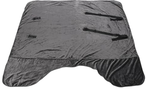 UPALDHOU Couverture de Cheval Chaud épaissis, Isolation de Chaleur Supérieure avec Garniture en Flanelle, pour Les Soins de Poney, Conception Durable pour Le Vent, Feuille de Flanelle Confortable