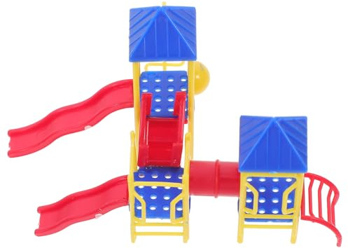 SUPVOX Miniatura de Parque Infantil con Tobogán Modelo para Decoración de Mesa de Arena Juguete Compacto y Fácil de Usar para Accesorio DIY para Casa de Muñecas Colores Color Aleatorio