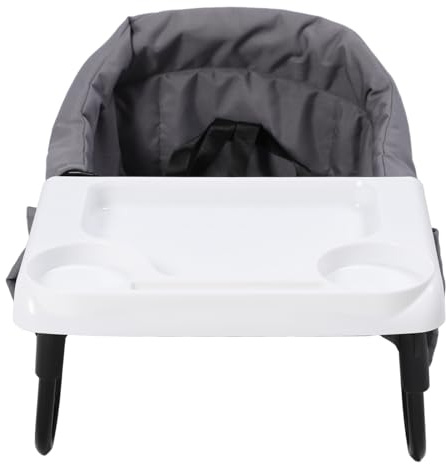 Dpofirs Seggiolone con Tavolo a Clamp/Holder, Comodo Sedile da Pranzo con Vassoio da Pranzo, Seggiolone da Portatile Multifunzionale (GREY)