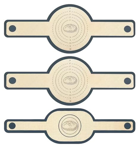 OAAO Tappetini per Pane in Silicone da 3 Pezzi, Antiaderenti E Resistenti alle Alte Temperature, Riutilizzabili, Adatti per Pentole E Padelle in Ghisa, Accessori da Forno.